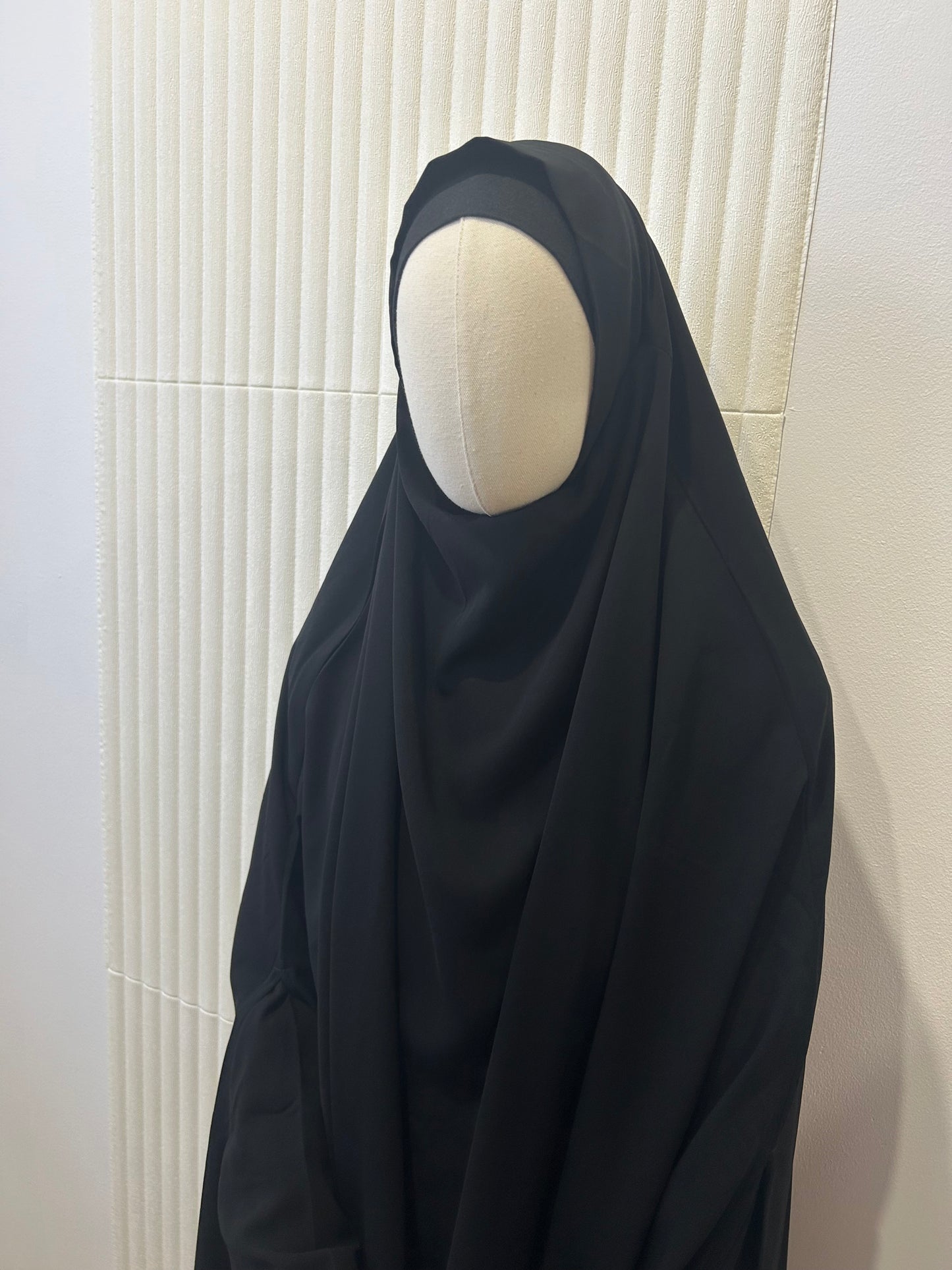 Split Khimar - Jetblack