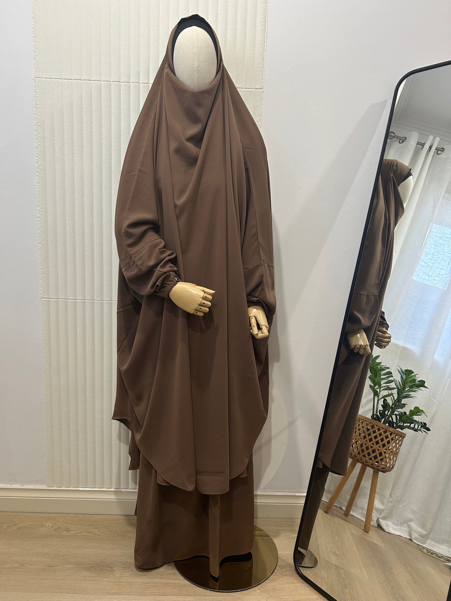 Oasis Sleeved Khimar and Skirt Set - Woolpeach Fabric
