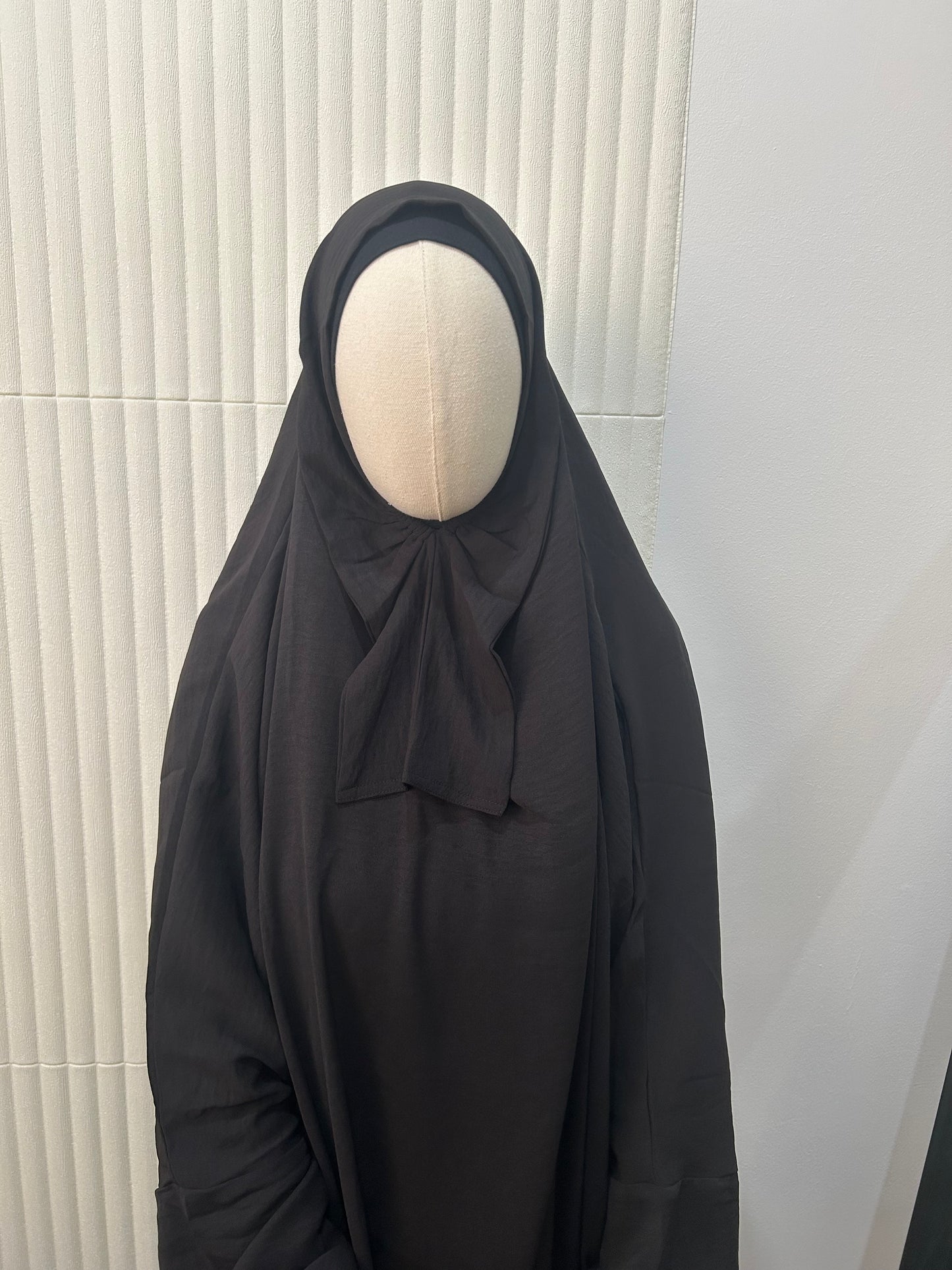 Oasis Sleeved Khimar and Skirt Set - Crinkle Fabric