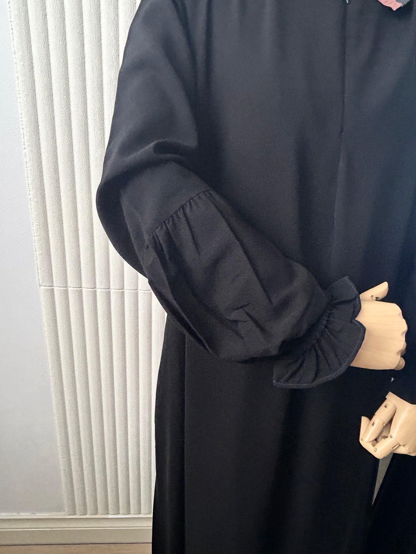 Raindrop Abaya - Jetblack