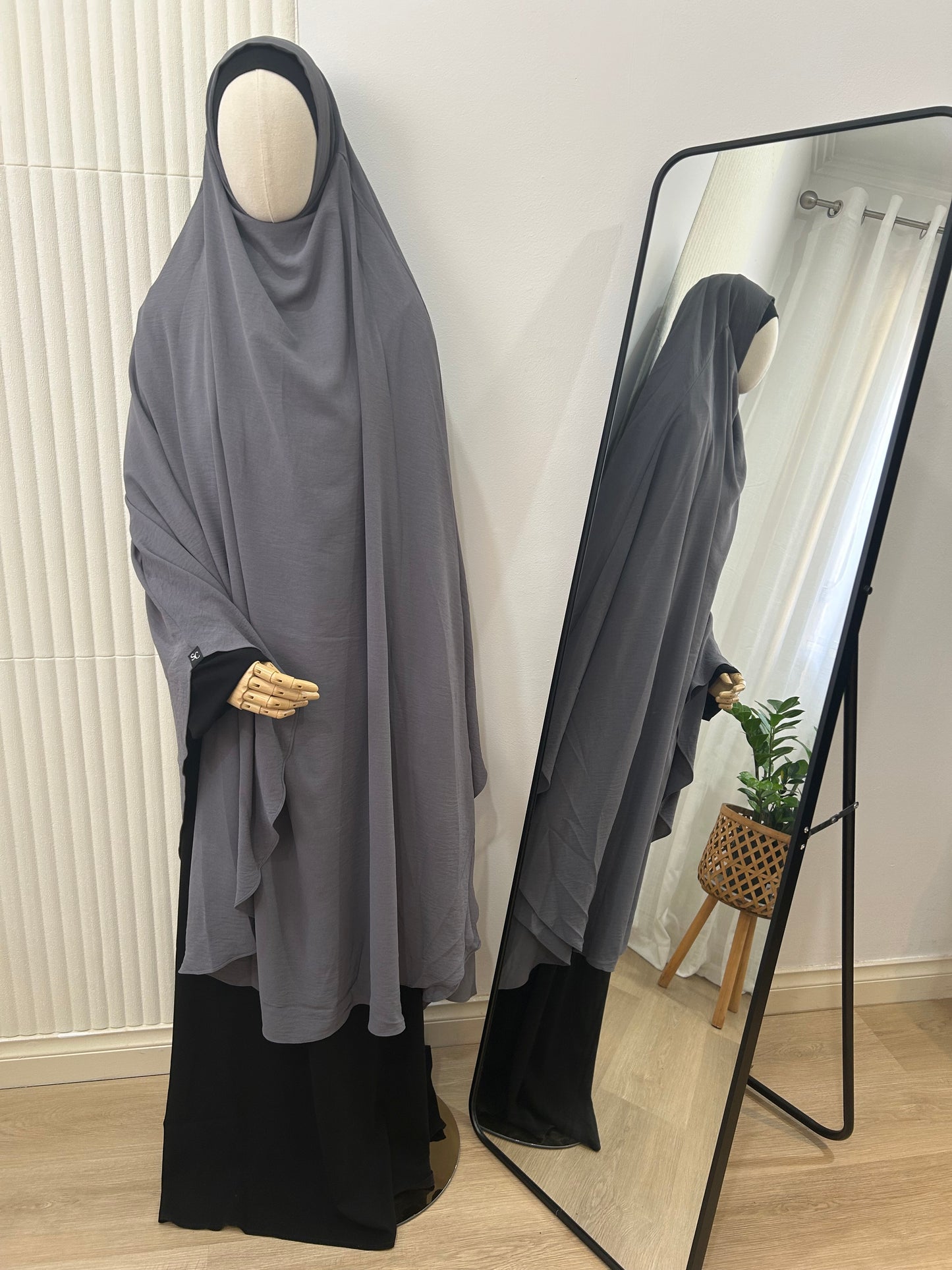 Spring Khimar - Crinkle Fabric