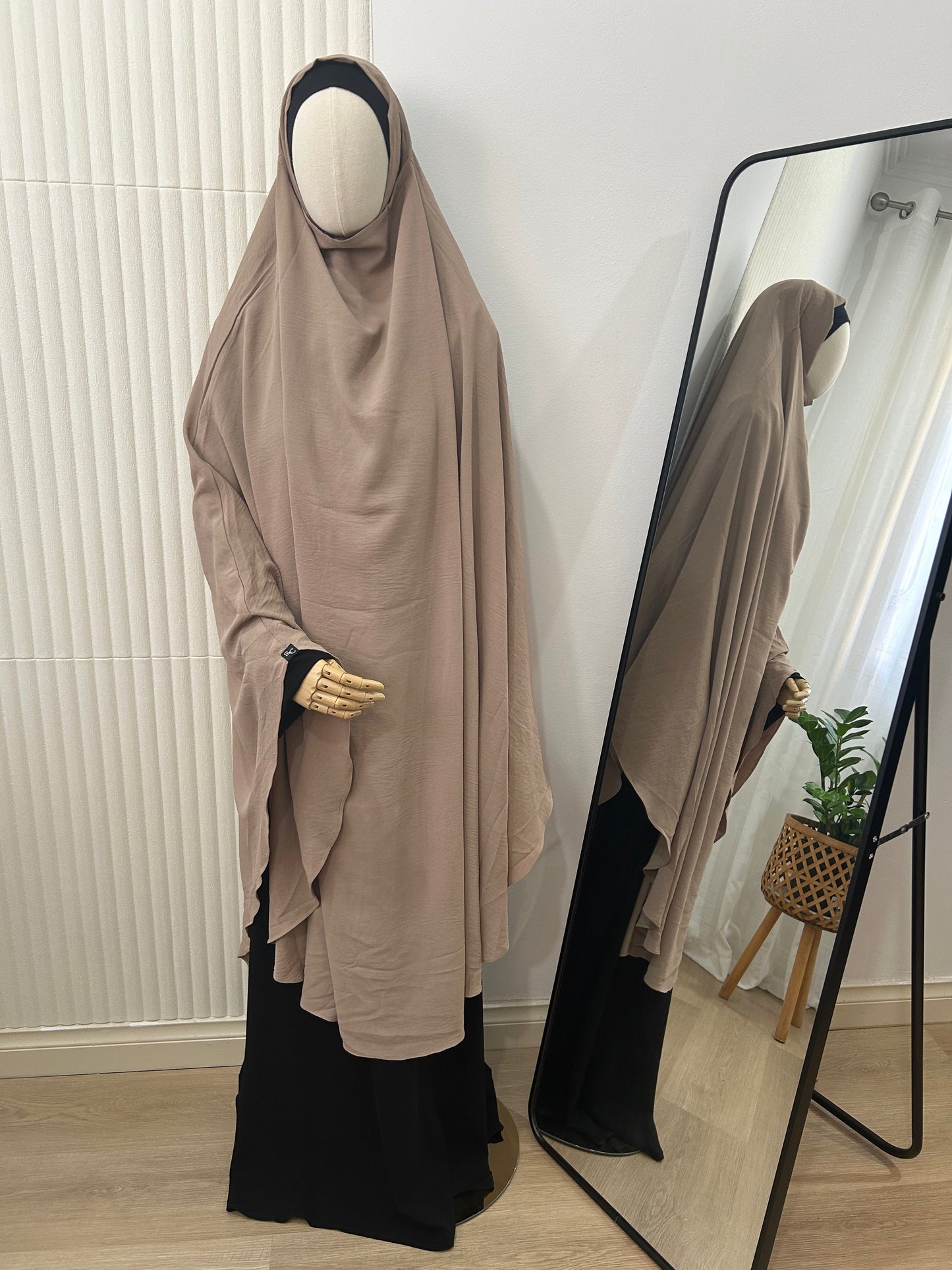 Spring Khimar - Crinkle Fabric