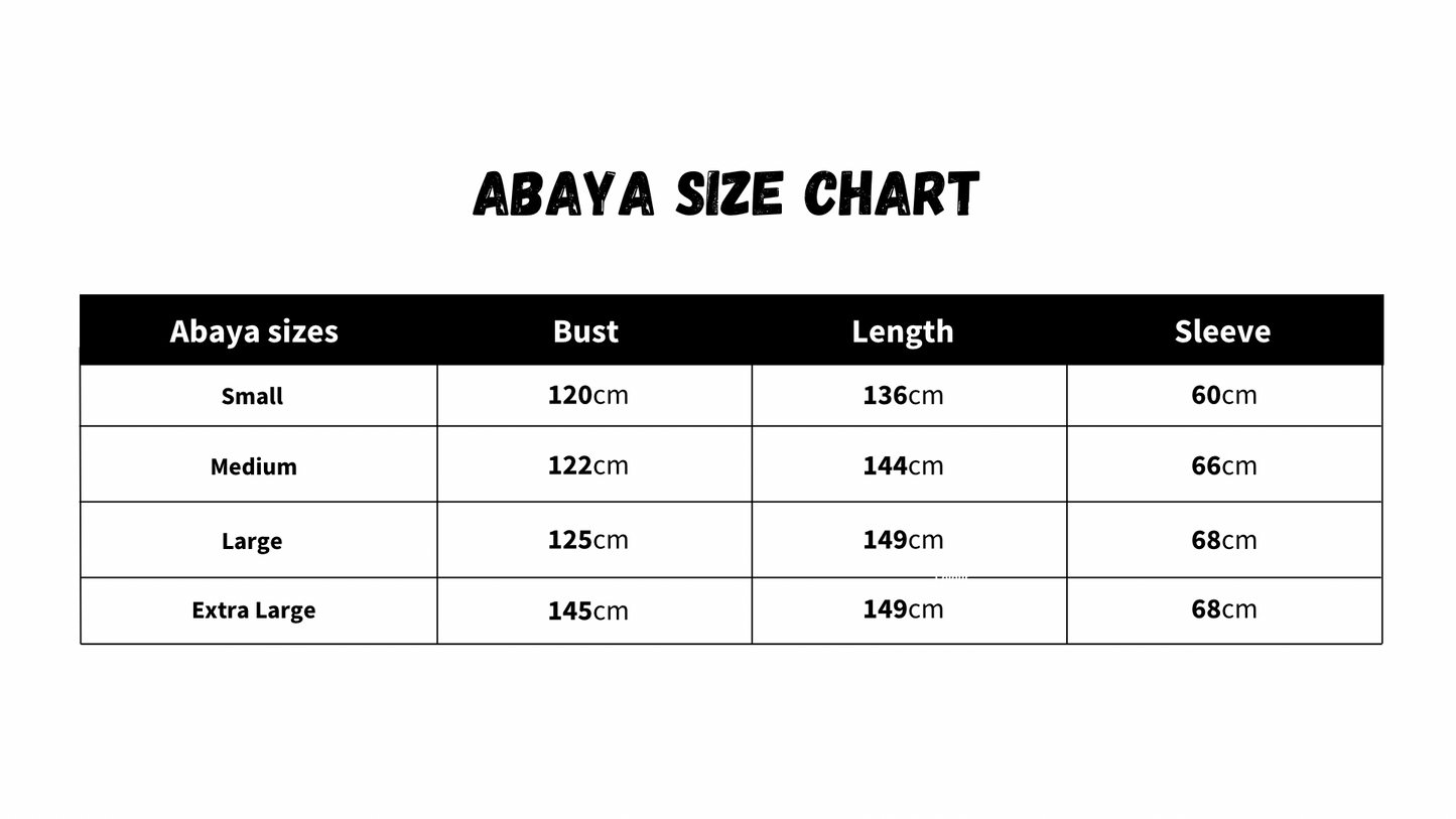 XL Ripple Abaya - Crinkle Fabric