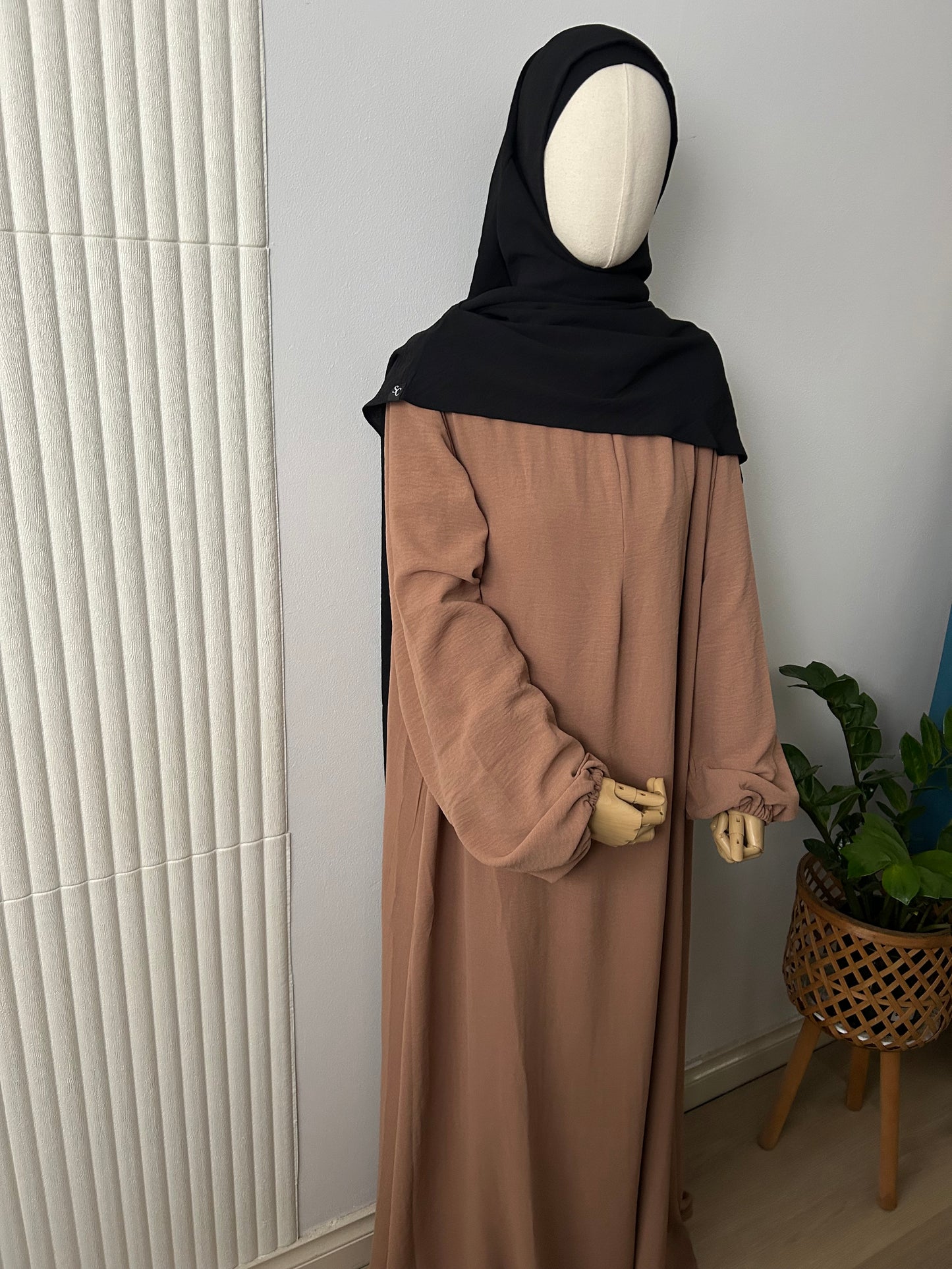 Ripple Abaya - Crinkle Fabric