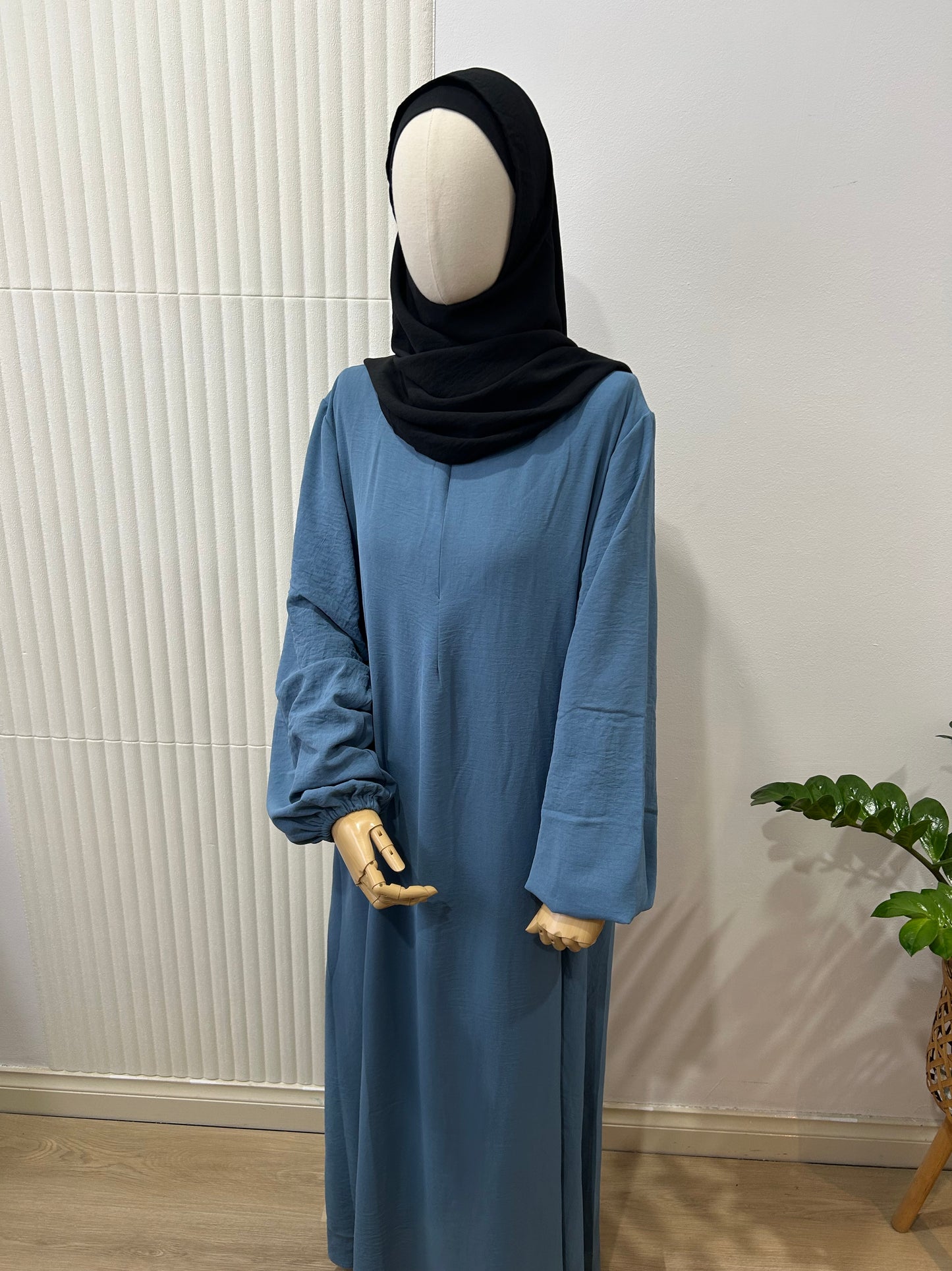 Ripple Abaya - Crinkle Fabric
