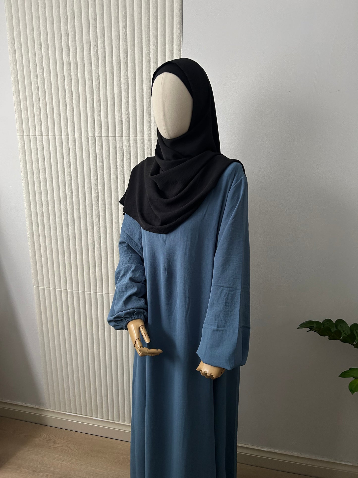 Ripple Abaya - Crinkle Fabric
