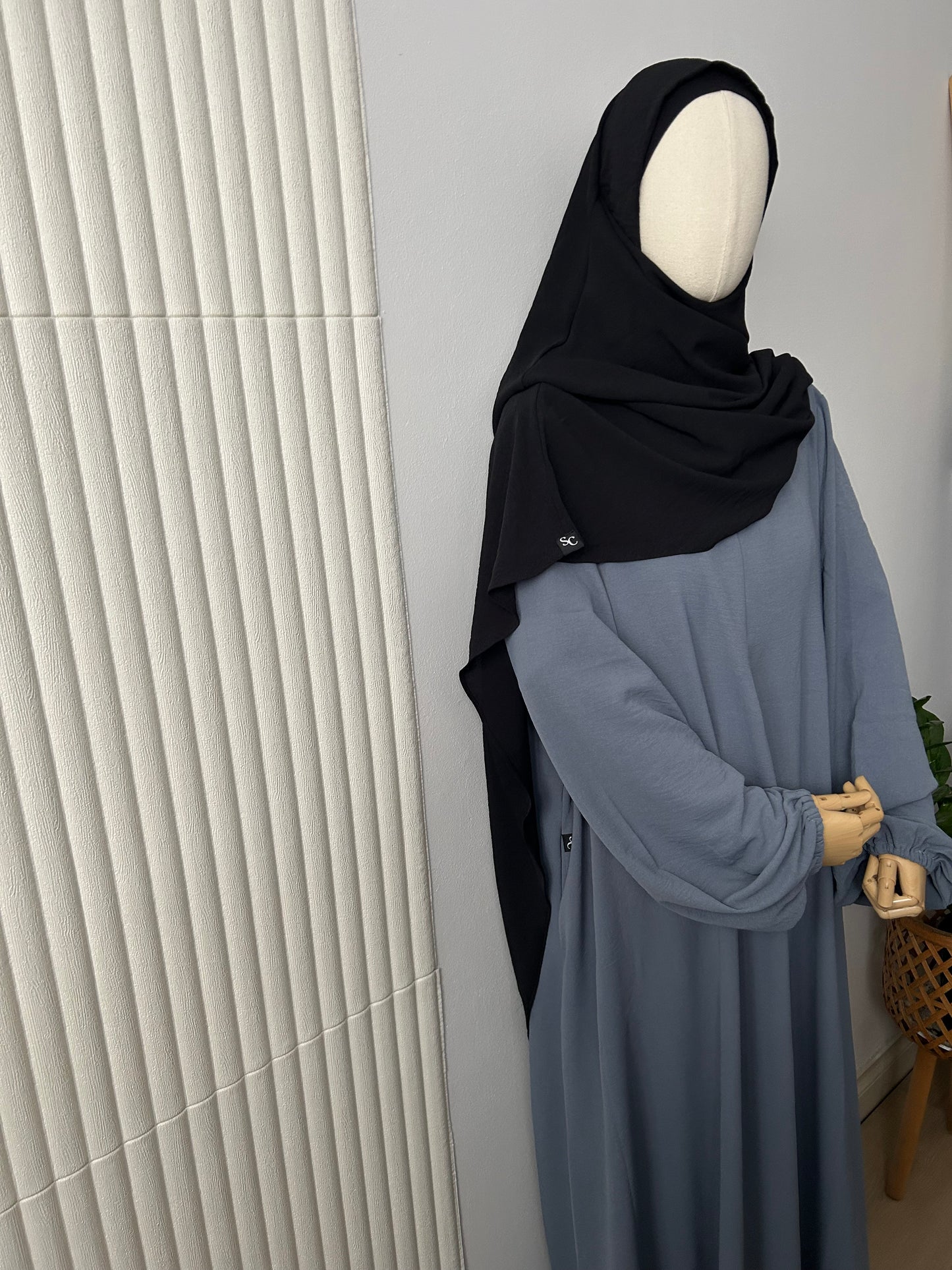 Ripple Abaya - Crinkle Fabric