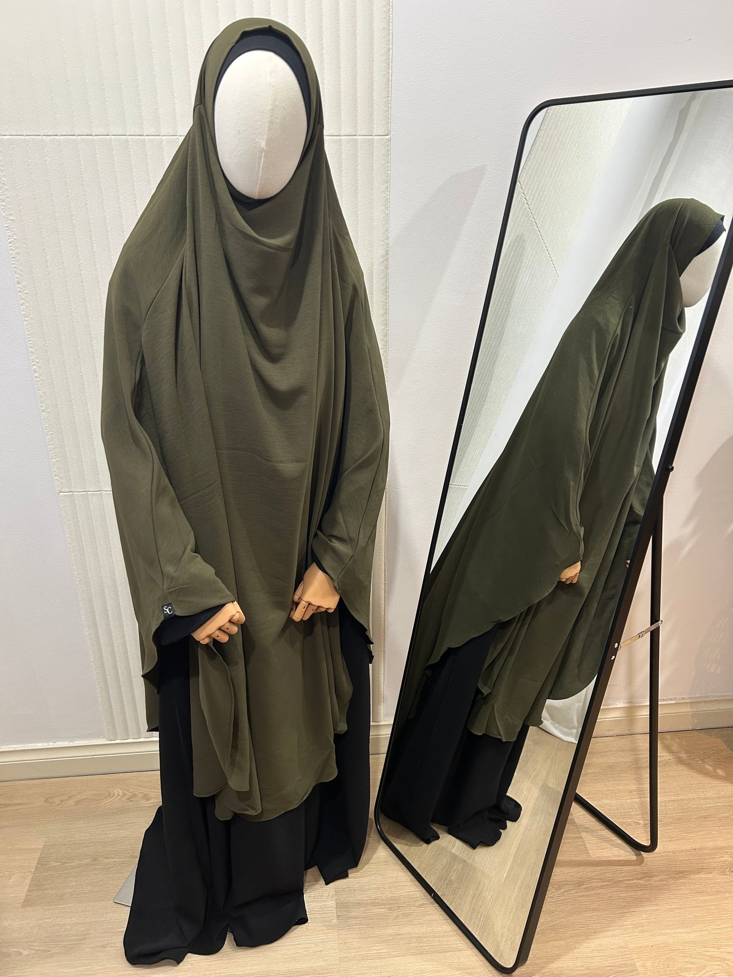 Spring Khimar - Crinkle Fabric