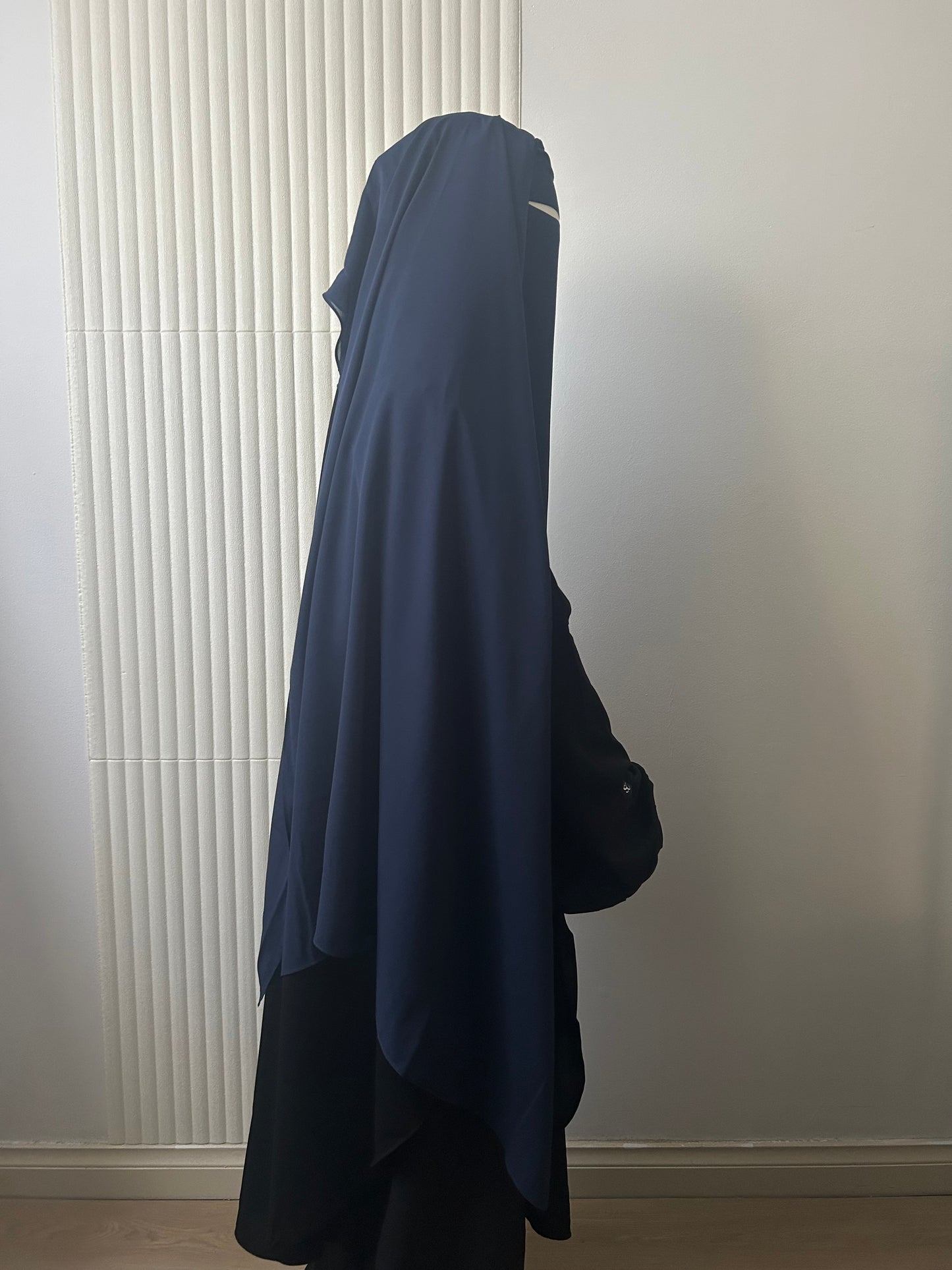 Double-Layer Niqab, Extra Front Length - Wool Chiffon