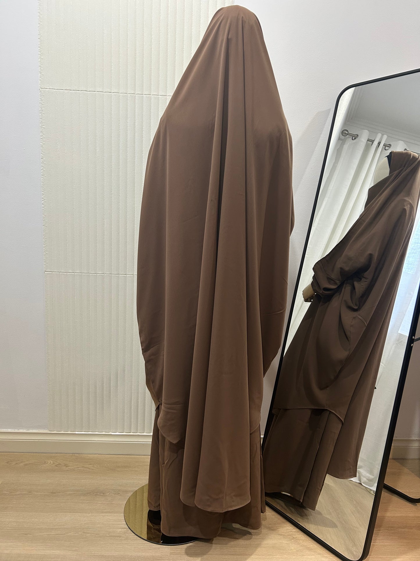 Oasis Sleeved Khimar and Skirt Set - Woolpeach Fabric