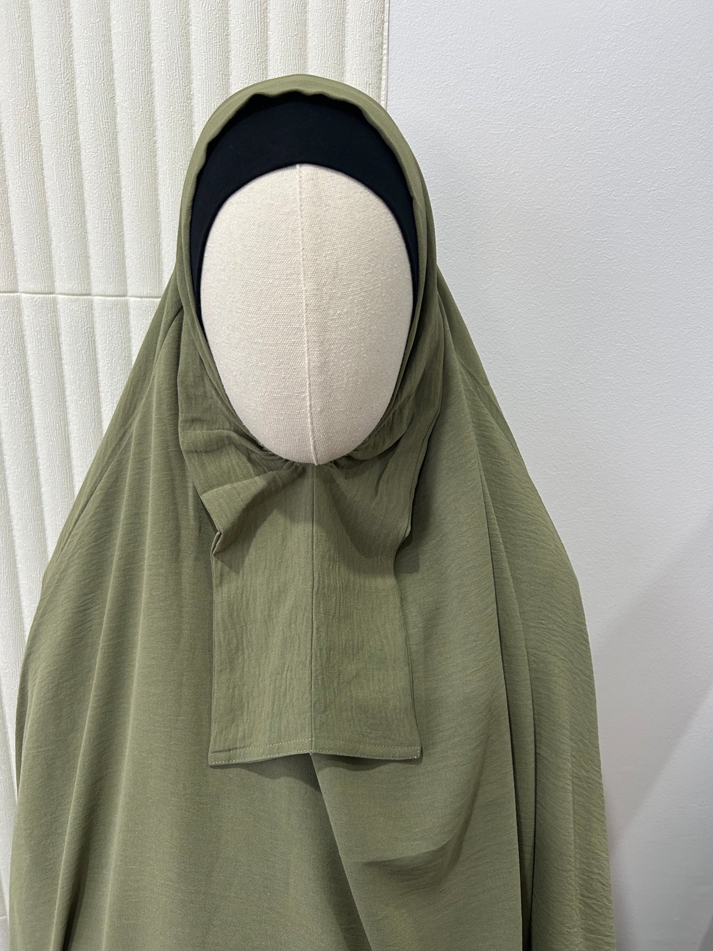 Split Khimar - Crinkle Fabric