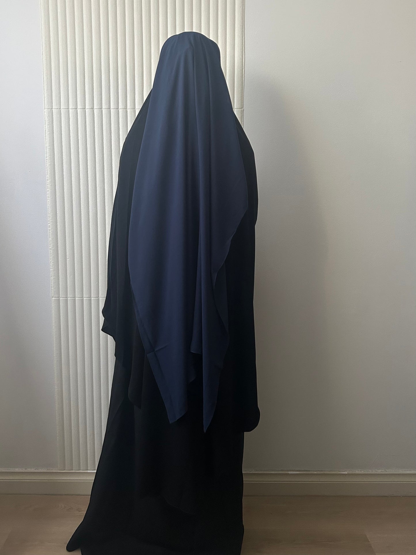Double-Layer Niqab, Extra Front Length - Wool Chiffon