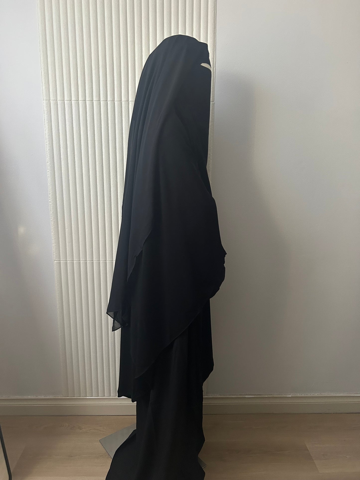 Double-Layer Niqab, Extra Front Length - Wool Chiffon