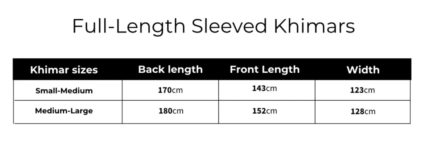 Full-Length Sleeved Khimar - Crinkle Fabric