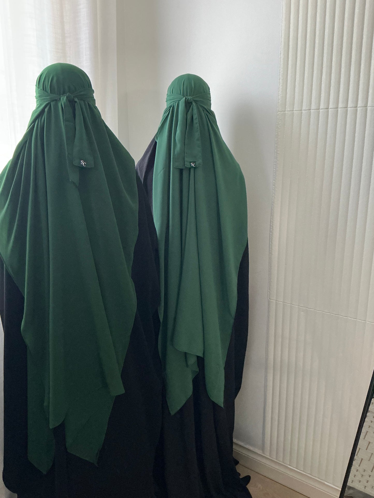 Double-Layer Niqab, Extra Front Length - Wool Chiffon
